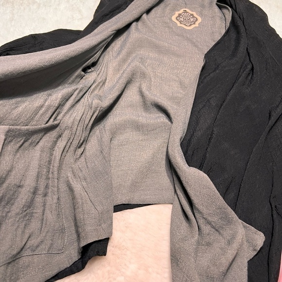 Coco +  Carmen black with grey lining cardigan size S/M - Picture 7 of 8
